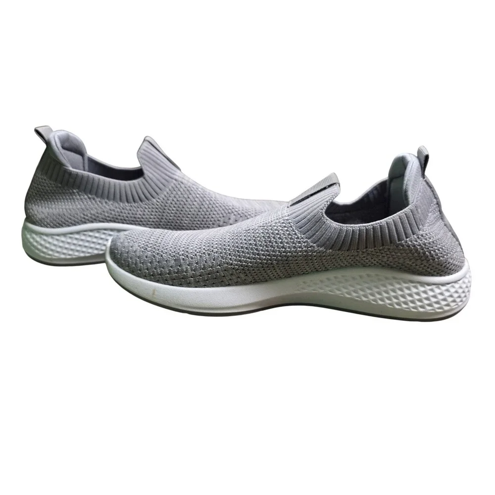 Tommy Bahama Grey Knit Slip On Walking Shoes Lightweight Athletic Sneakers Sz 9
